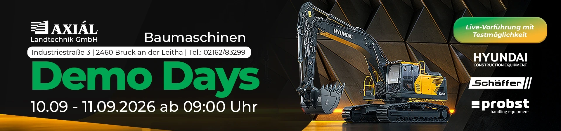 Anmeldung zu Demo Days der AXIAL Landtechnik GmbH